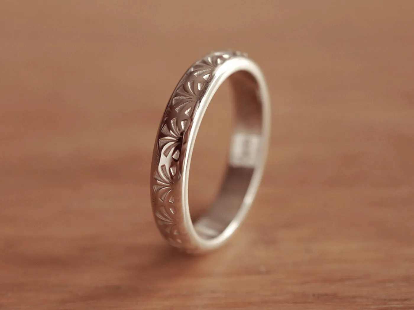 Sector Totem Wedding Band (Ring Set) — view 1