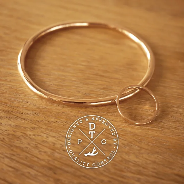 14k Rose Gold Bangle (with Complimentary Ring)