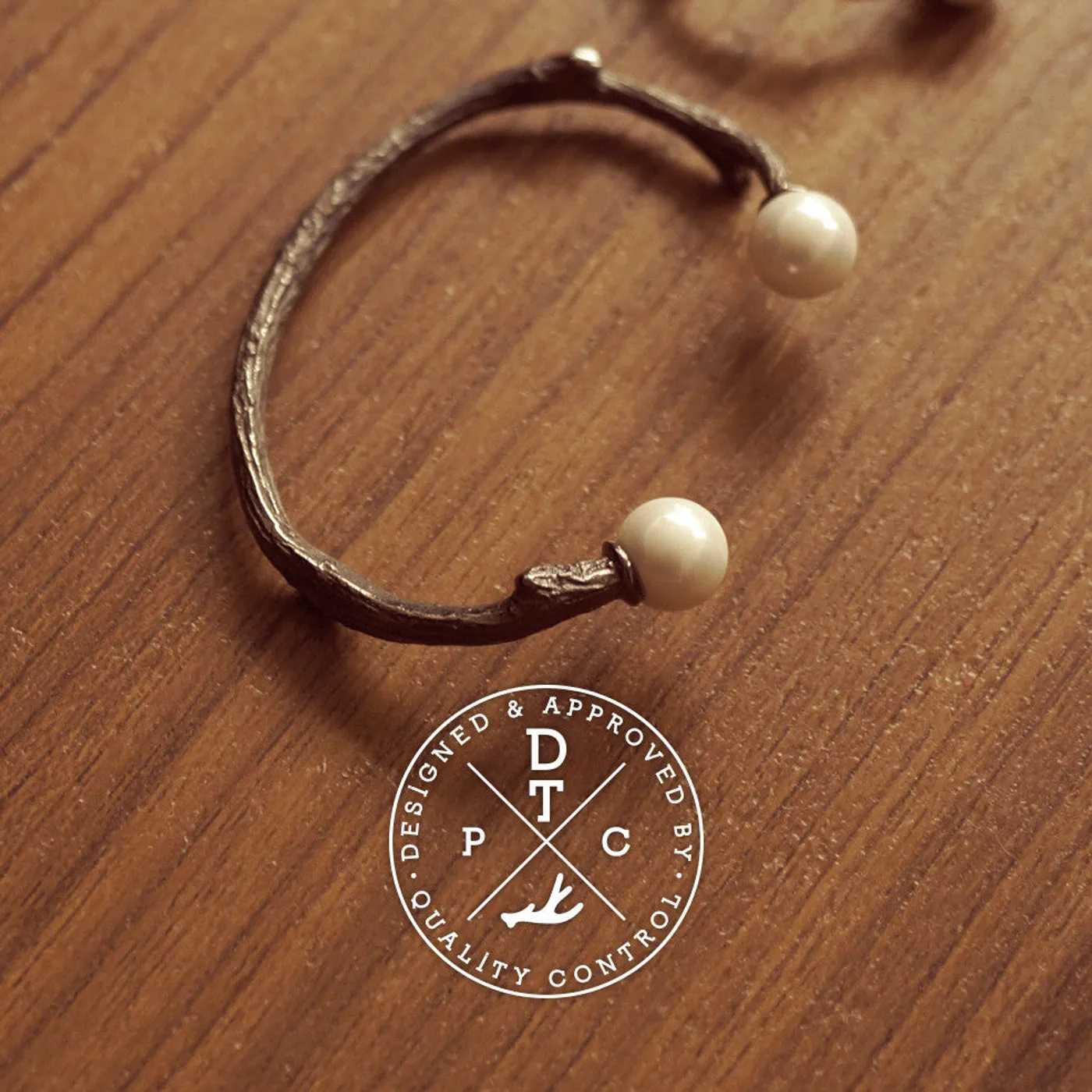 925 Silver Da Twig Bangle (Fresh Water Pearls) — view 3