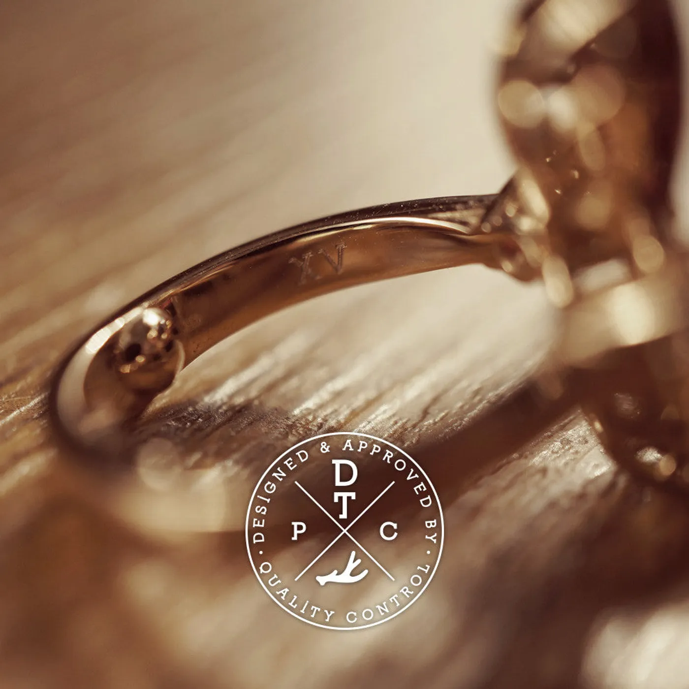 18k Rose Gold Ring with Precious Stones (Clover) — view 6