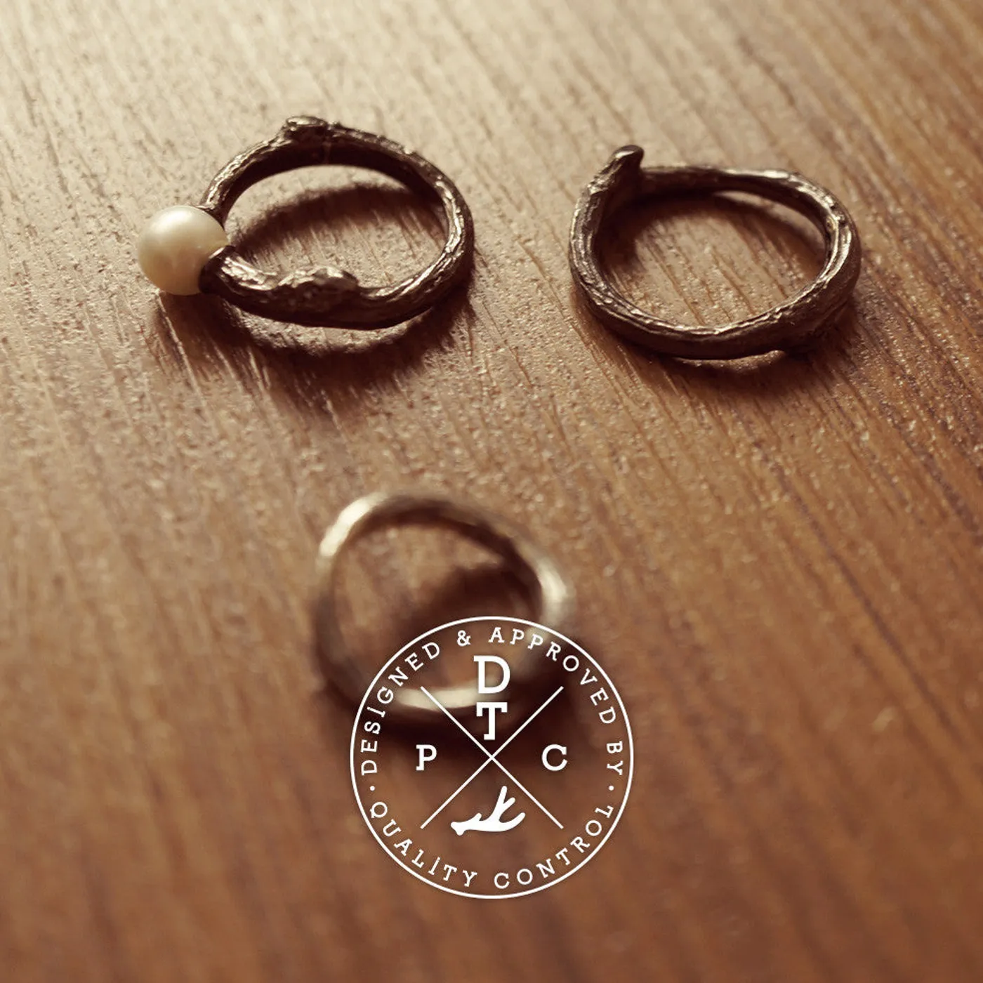 925 Silver Da Twig Rings (Fresh Water Pearl) — view 2