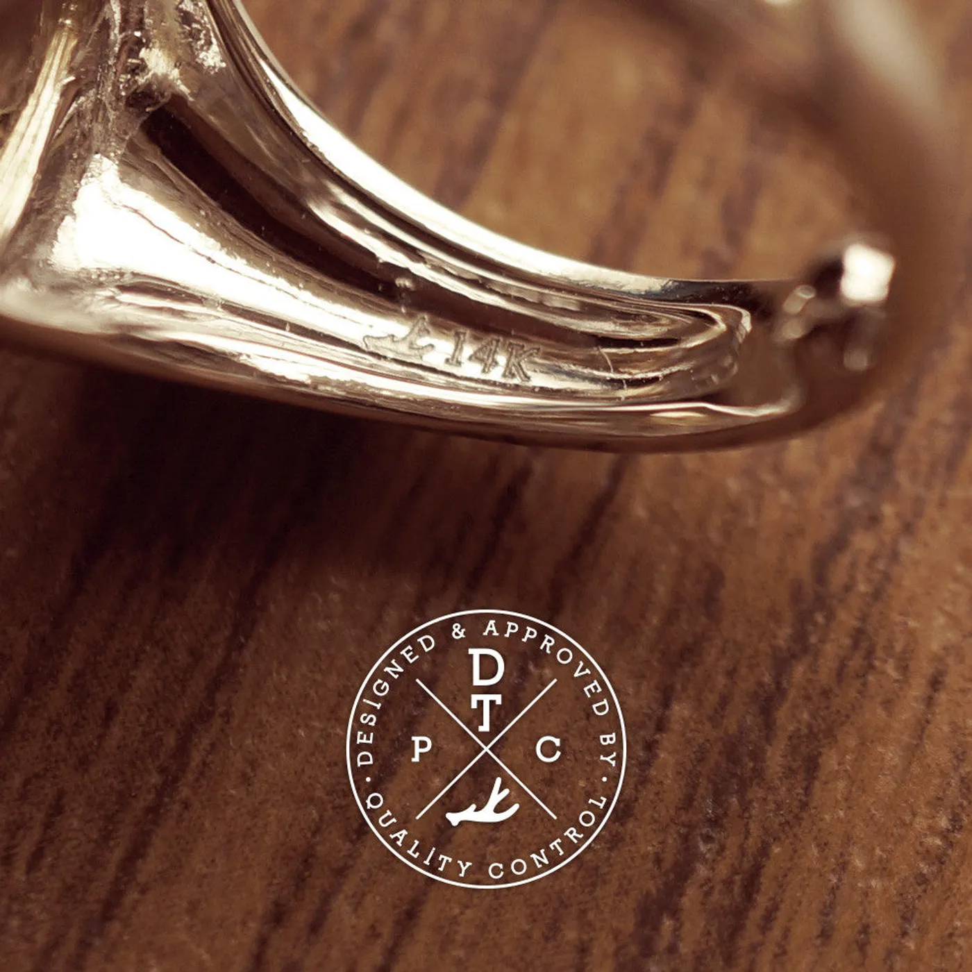 14k White & Yellow Gold Wedding Band — view 5
