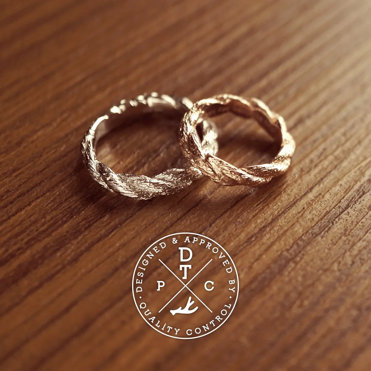 925 Silver & Rose Gold Bind Rings — 1