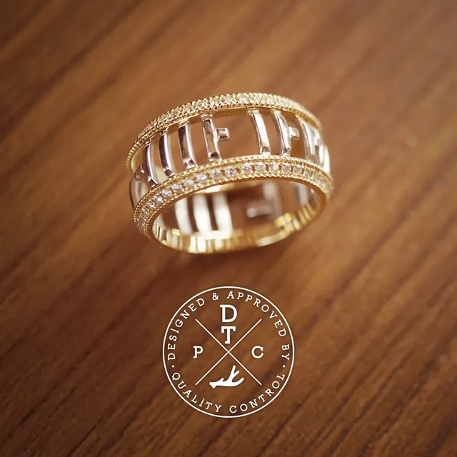 18k White & Yellow Gold Ring (Hidden Message)