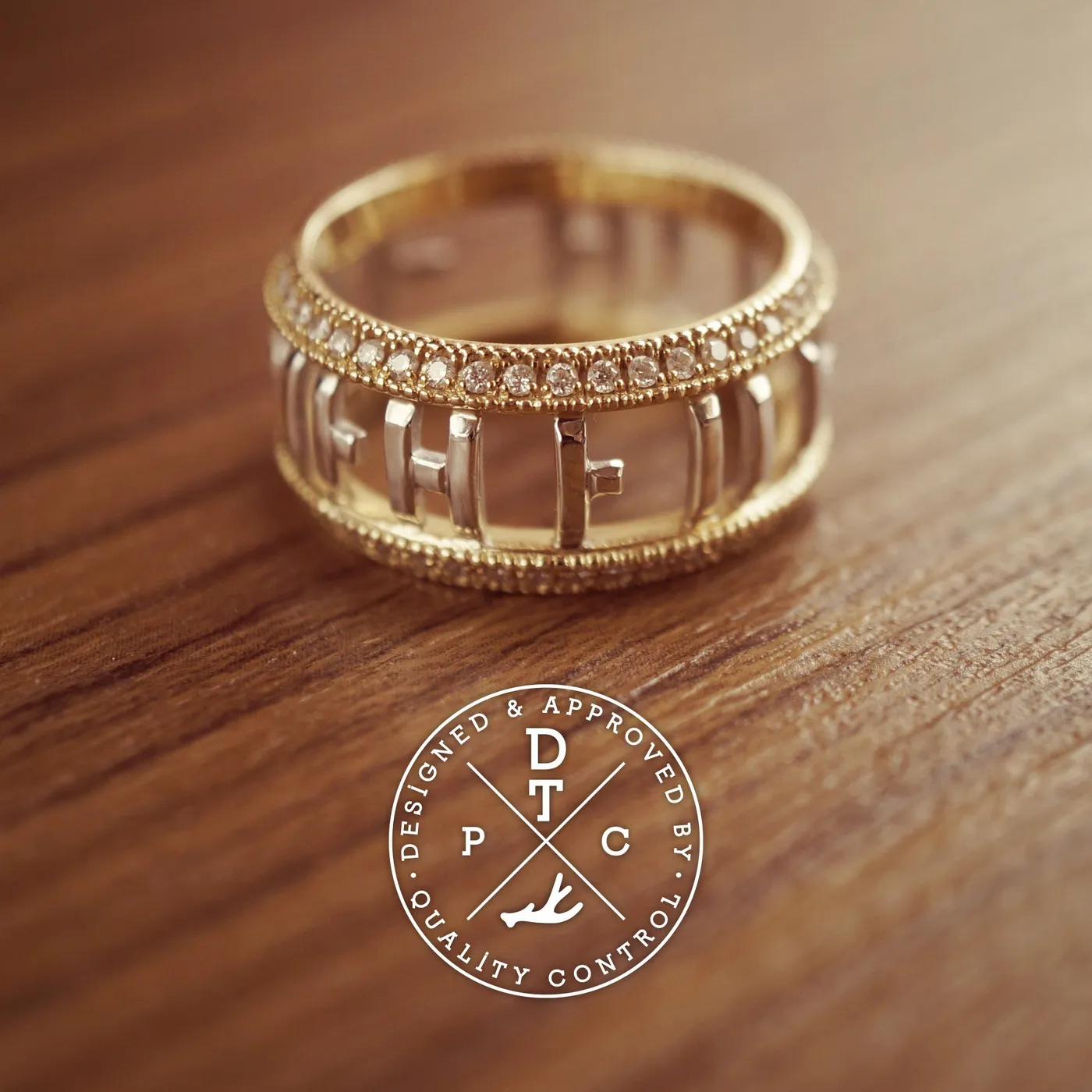 18k White & Yellow Gold Ring (Hidden Message) — view 2