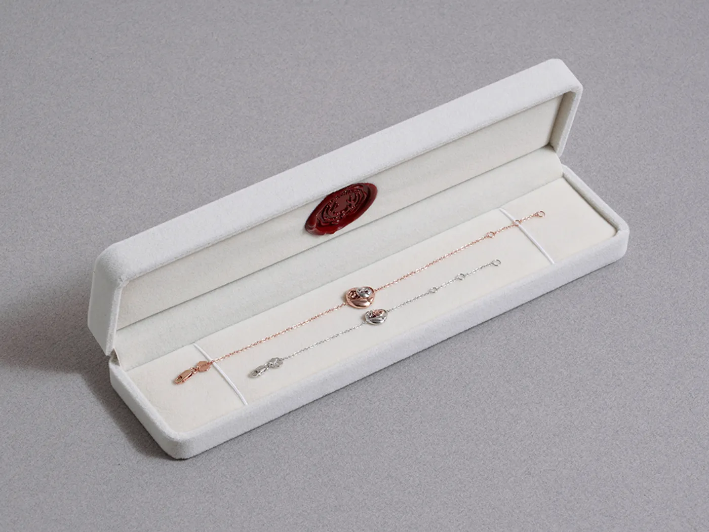 18k White & Rose Gold Bracelet Set (Mother & Daughter Mouse Set) — view 1