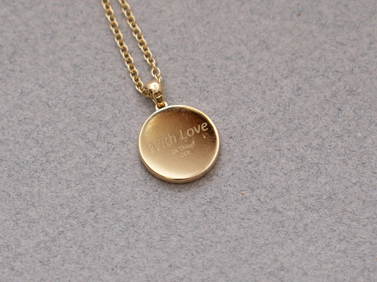 18k Yellow Gold Pendant with Necklace (Sun) — 2
