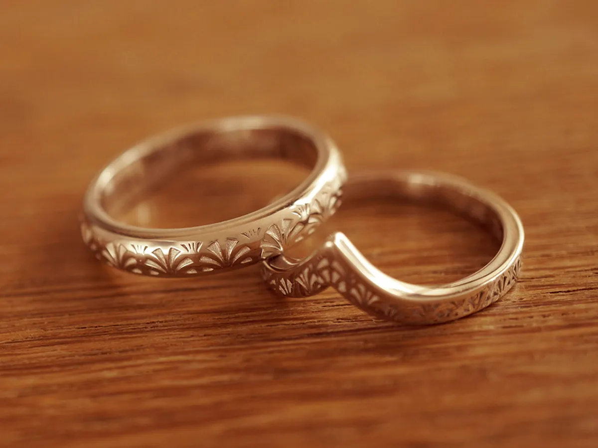 Sector Totem Wedding Band (Ring Set) — 10