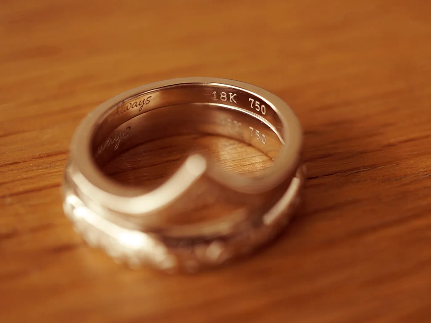 Sector Totem Wedding Band (Ring Set) — view 7