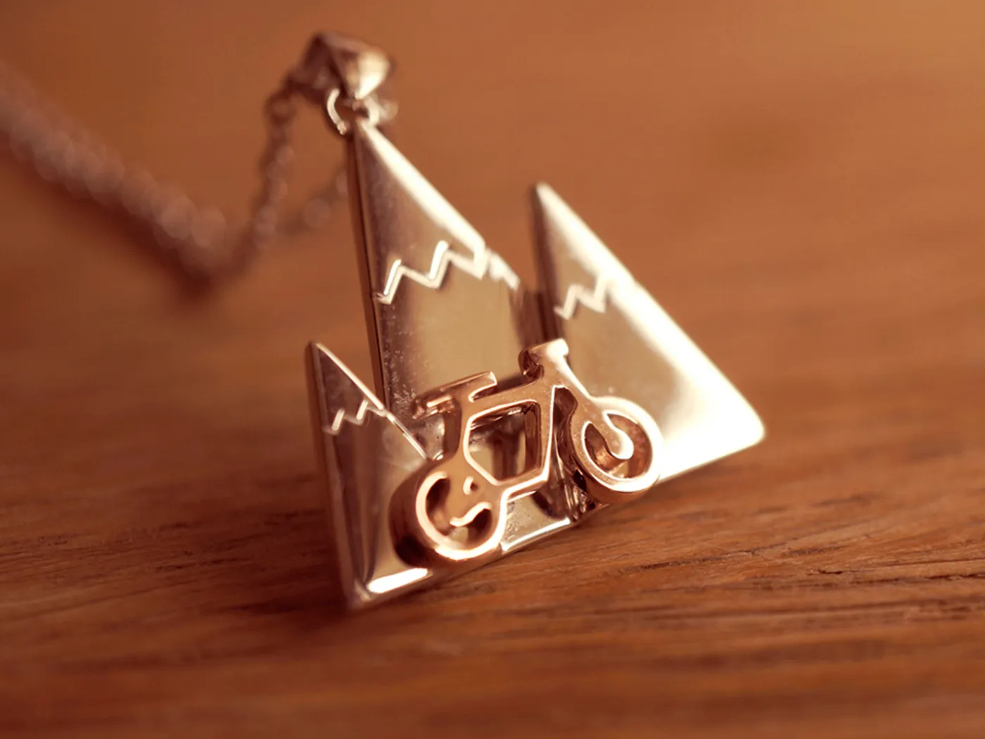 925 Silver Pendant (bicycle) — view 3