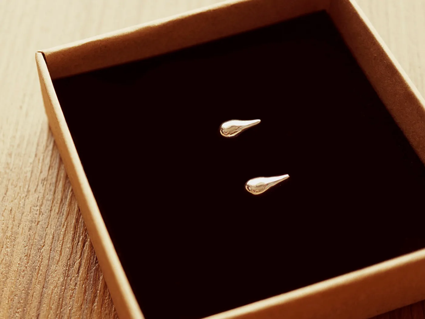 925 Silver Earrings (Water Drop) — view 2