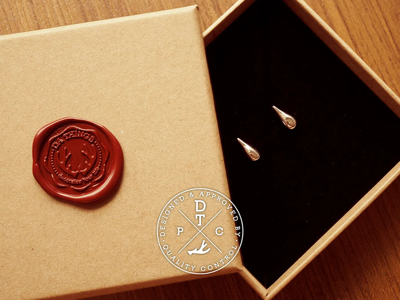 925 Silver Earrings (Water Drop) — view 1