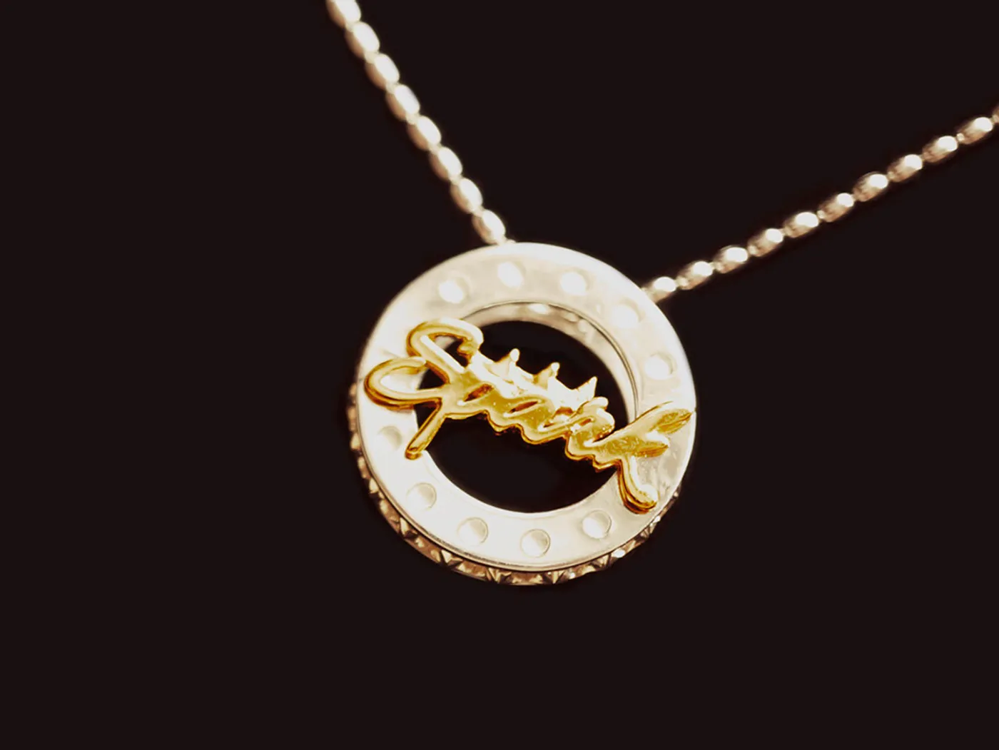 14k Yellow Gold & 925 Silver Pendant (Spark) — view 5