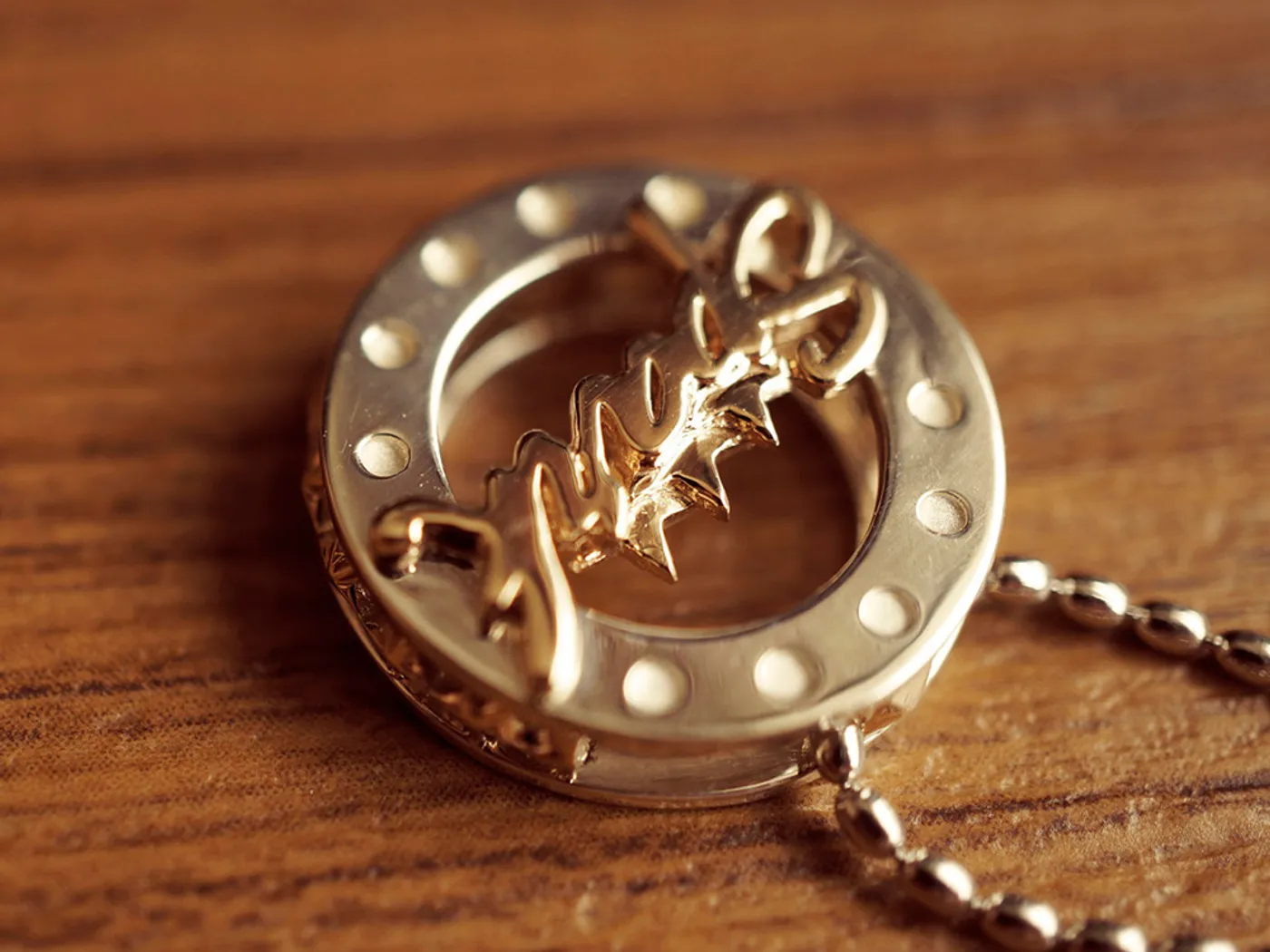 14k Yellow Gold & 925 Silver Pendant (Spark) — view 1