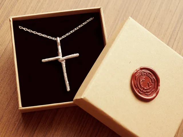 925 Silver Pendant with Necklace (Cross Twig)