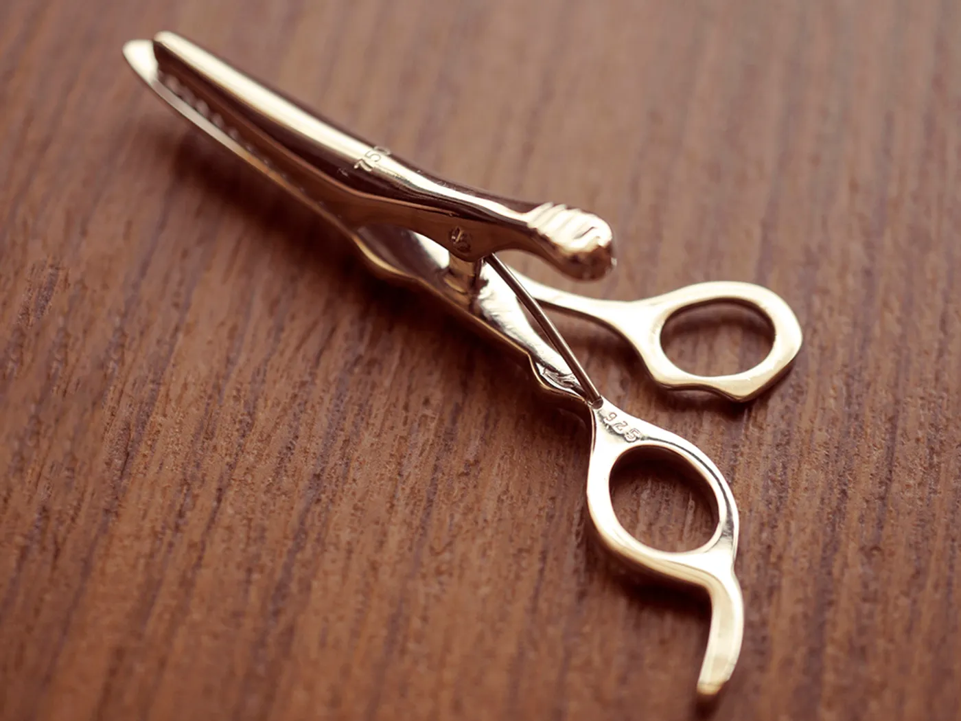 925 Silver Tie Clip (Scissors) — view 1