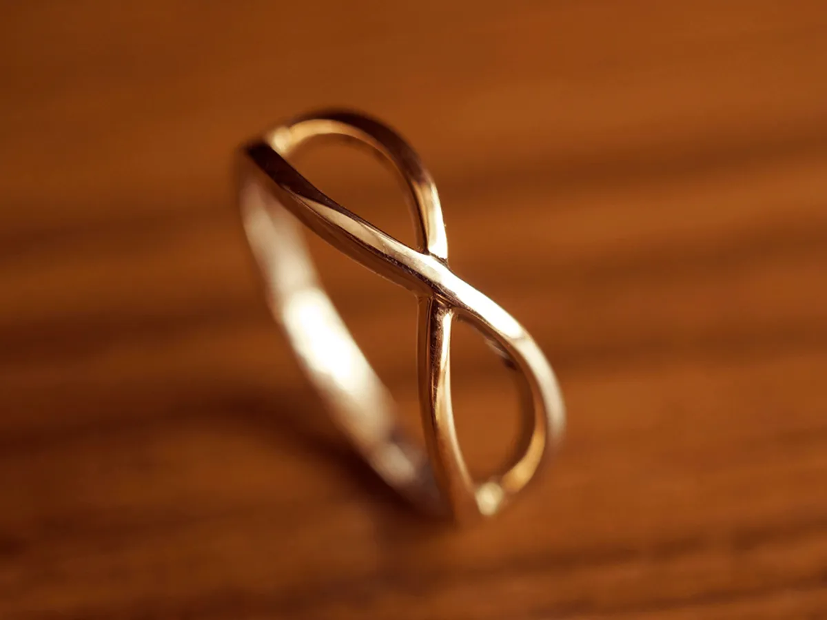 18k Rose Gold & 925 Silver Ring (Infinity) — 5