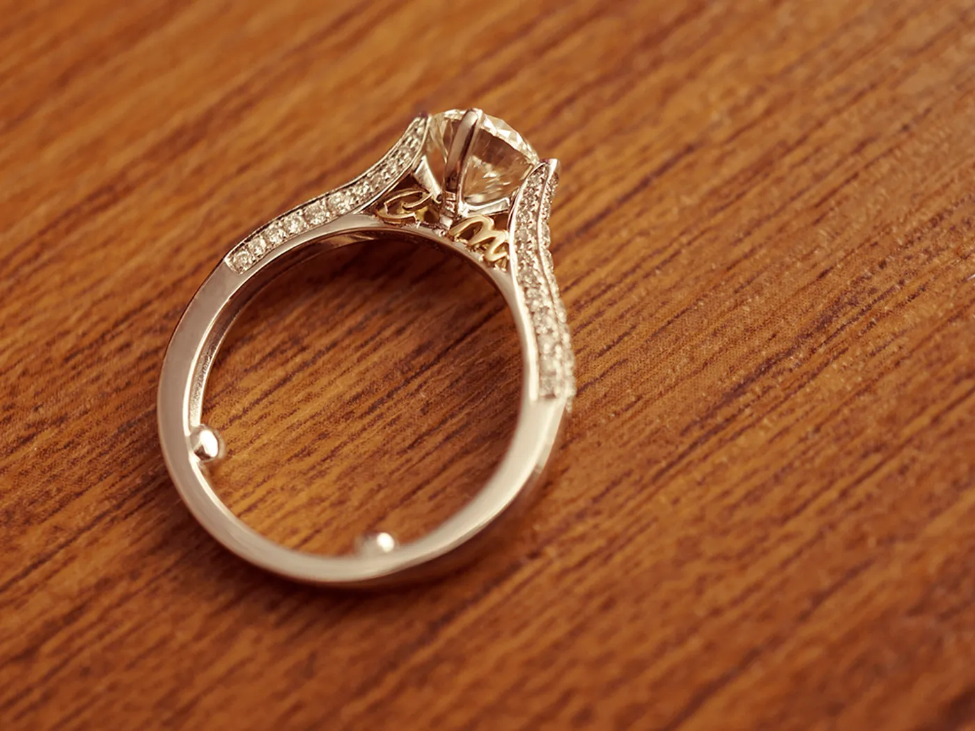 PT Diamond Ring with GIA (C&M) — view 2