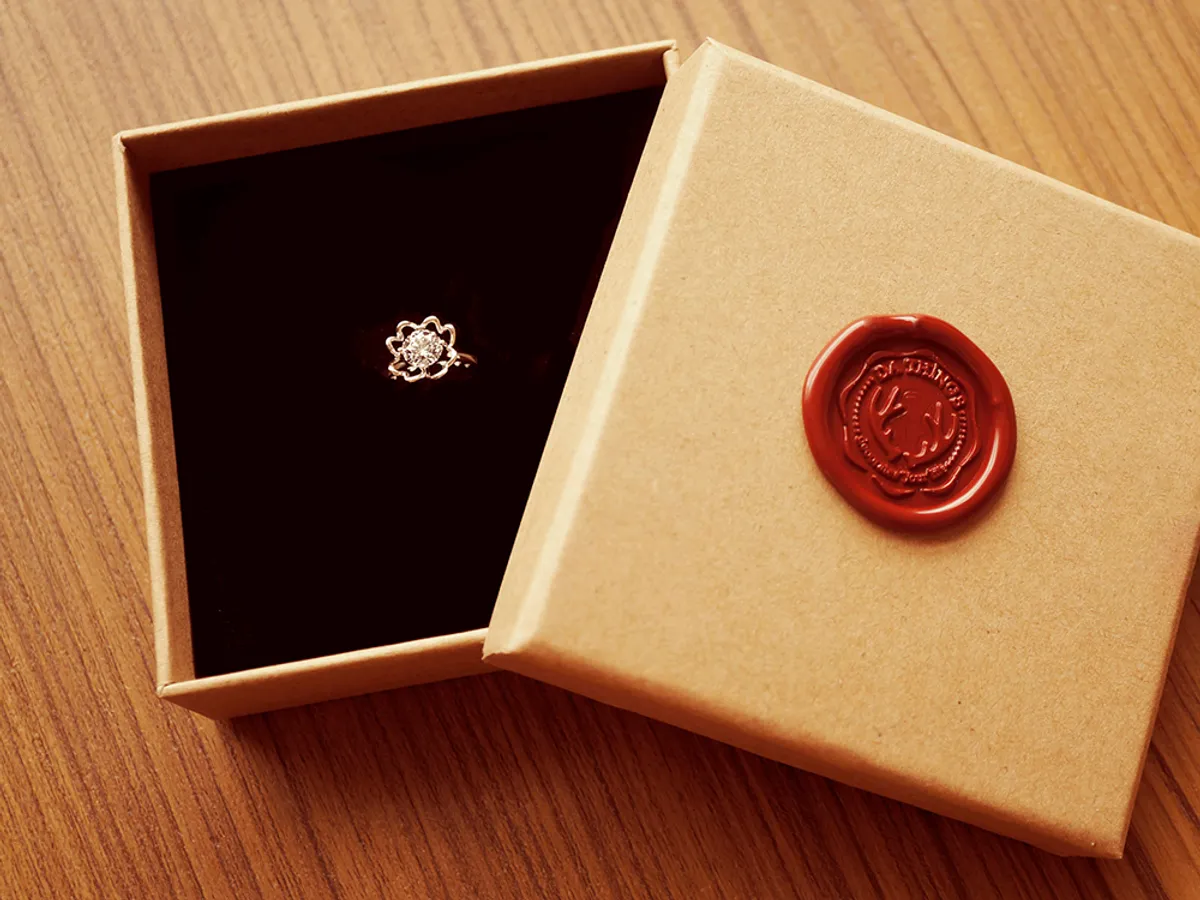 18k White Gold Diamond Ring (Clover) — 1