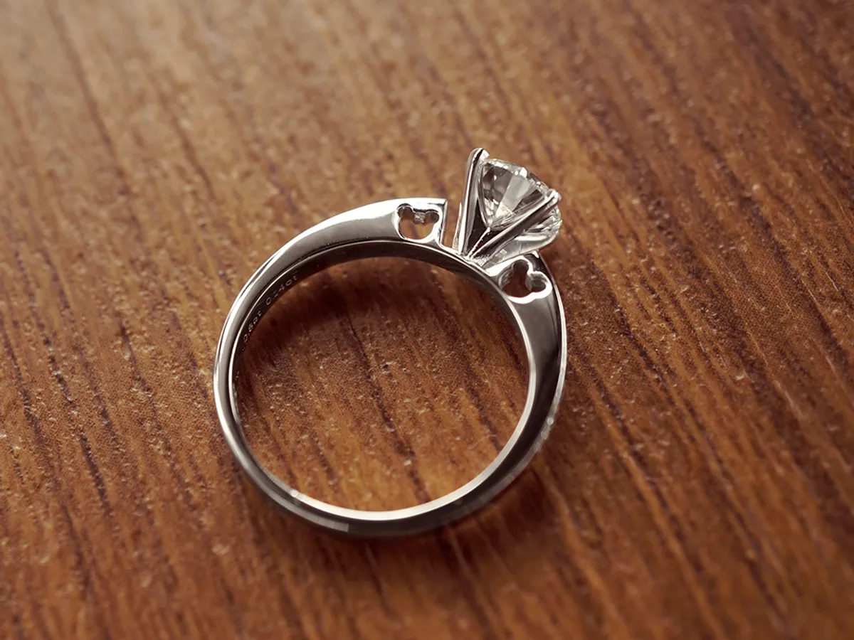 18k White Gold Diamond Ring with GIA (Bear) — 6