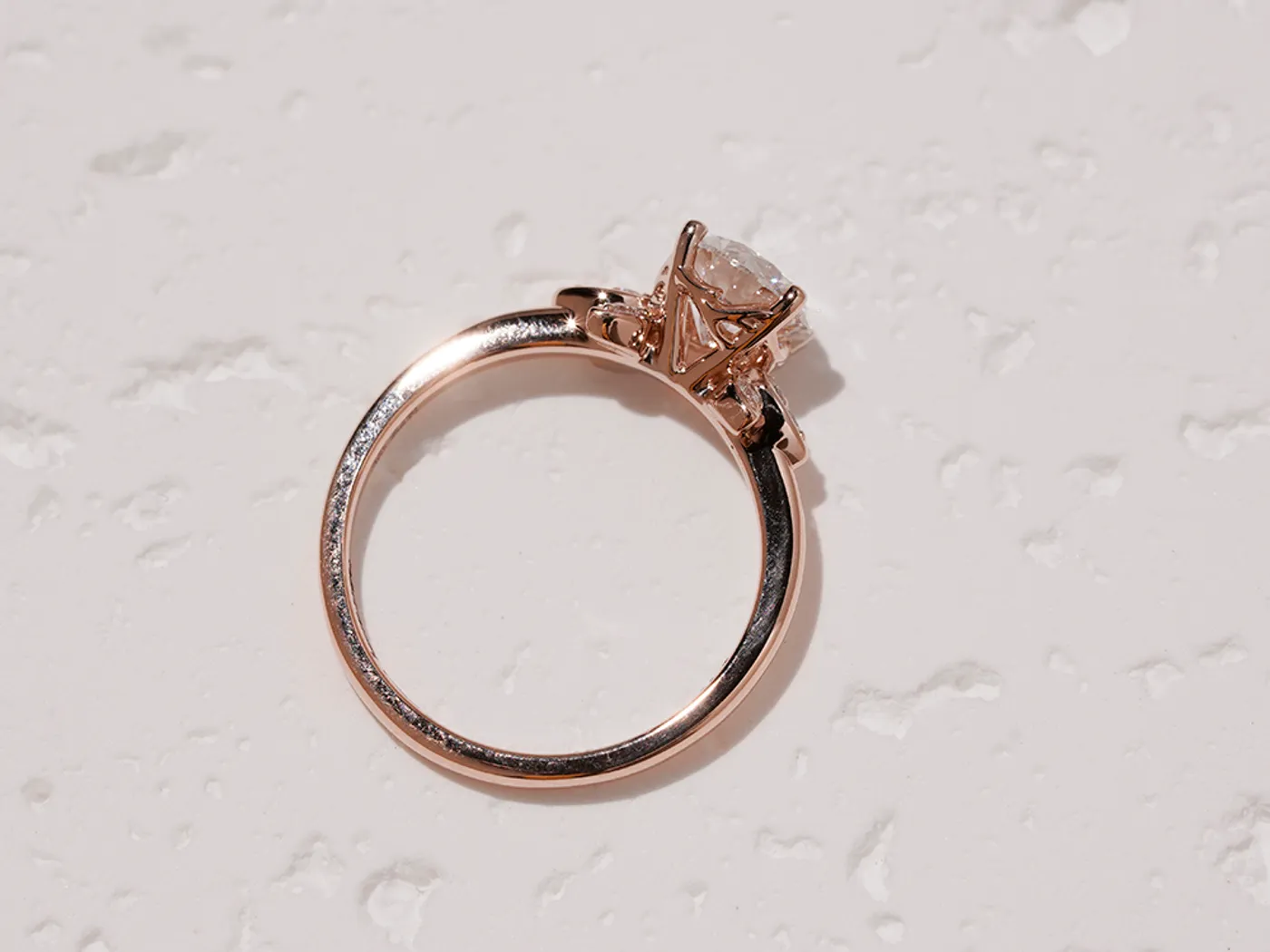 18k Rose Gold Diamond Ring — view 8