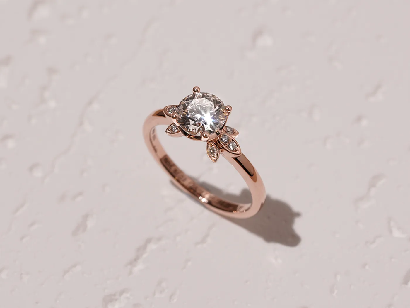 18k Rose Gold Diamond Ring — view 6