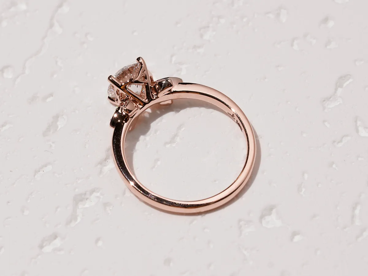 18k Rose Gold Diamond Ring — 5