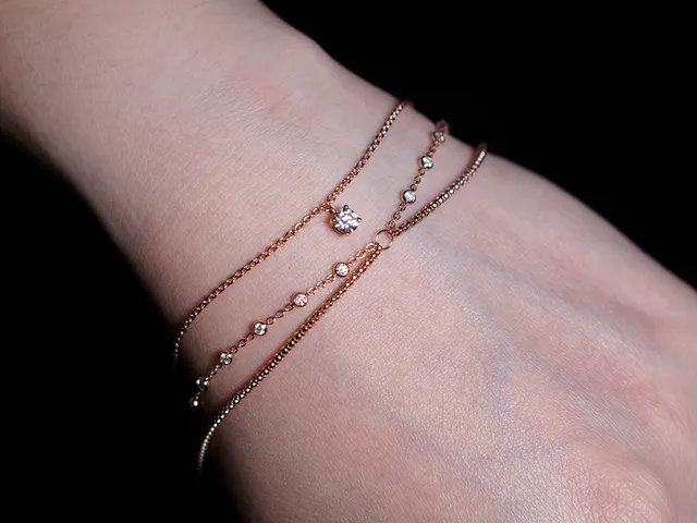 18k Rose Gold Diamond Anglet