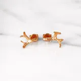 鹿角耳環 · 玫瑰金 2