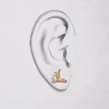 鹿角耳環 · 玫瑰金 3