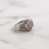 羽環 戒指 · 白金＋玫瑰金 3